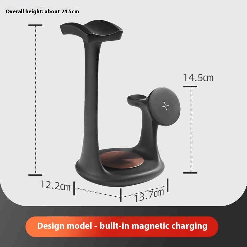 Creative Three-in-one Magnetic Wireless Charging Headphone and Mobile Phone Holder - Image 5
