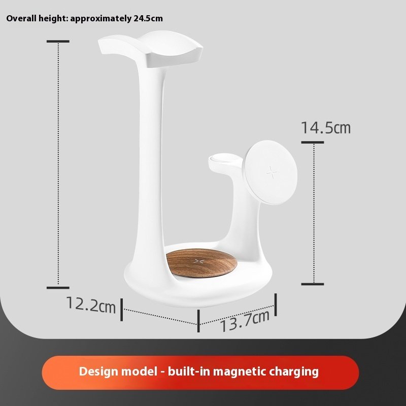 Creative Three-in-one Magnetic Wireless Charging Headphone and Mobile Phone Holder - Image 4
