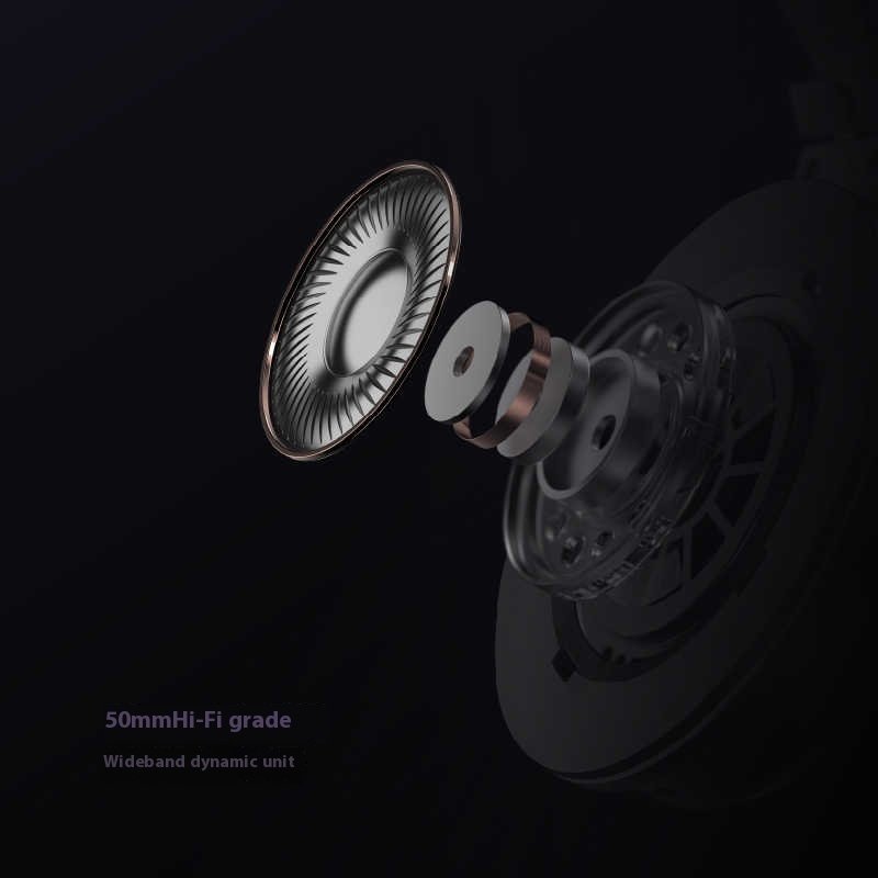 Headset Large Moving Coil Closed HiFi E-sports Games Wired Headset - Image 3