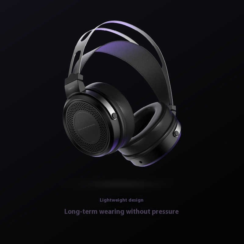 Headset Large Moving Coil Closed HiFi E-sports Games Wired Headset - Image 4
